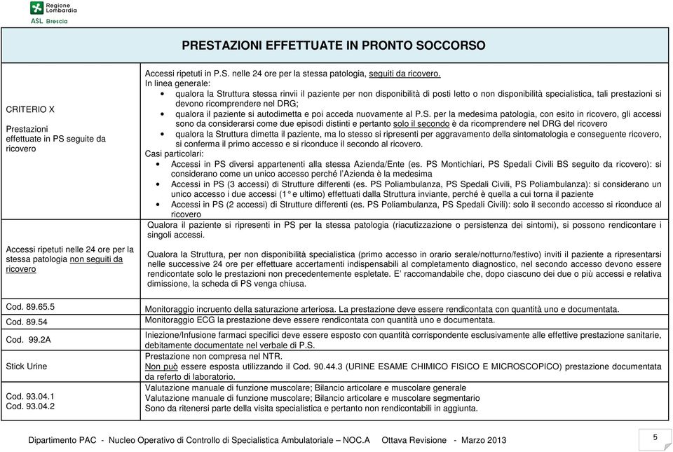 In linea generale: qualora la Struttura stessa rinvii il paziente per non disponibilità di posti letto o non disponibilità specialistica, tali prestazioni si devono ricomprendere nel DRG; qualora il