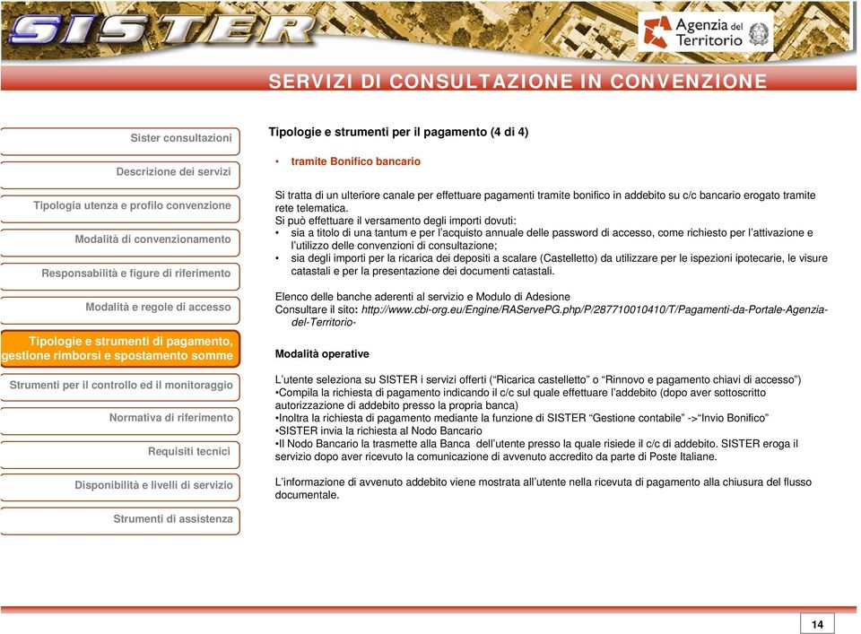 Si può effettuare il versamento degli importi dovuti: sia a titolo di una tantum e per l acquisto annuale delle password di accesso, come richiesto per l attivazione e l utilizzo delle convenzioni di