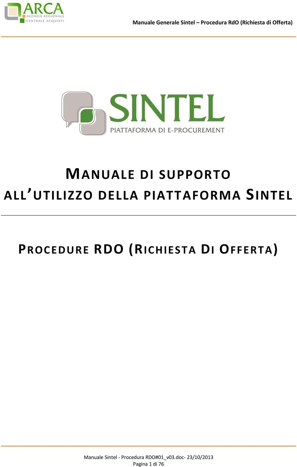 SINTEL PROCEDURE RDO