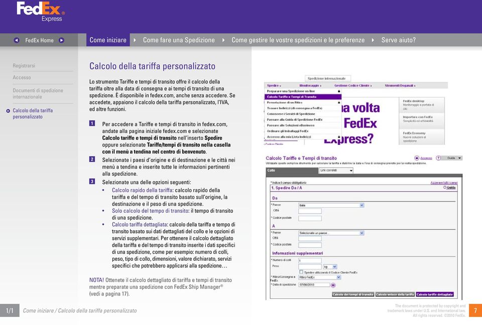 com, andate alla pagina iniziale fedex.