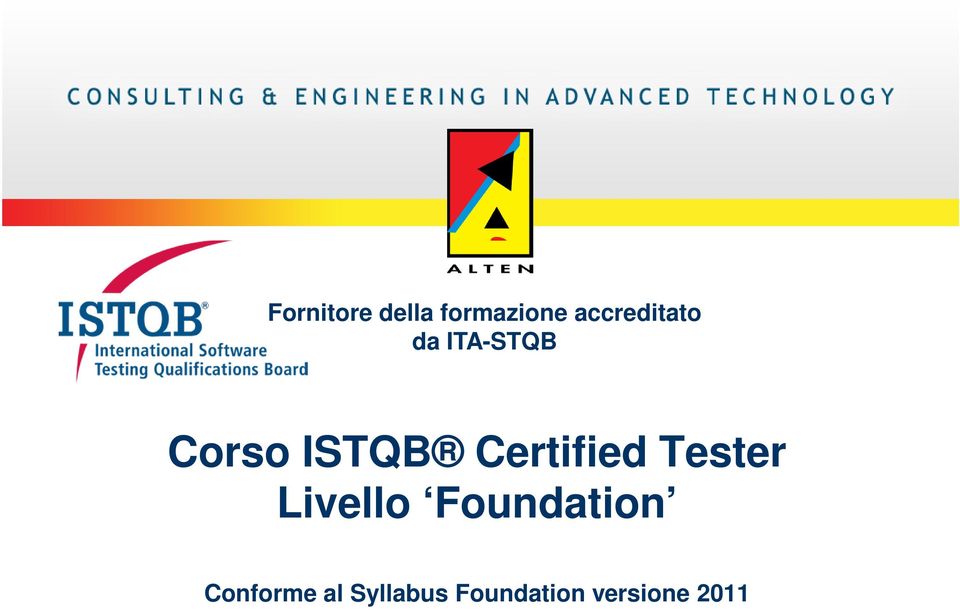 Certified Tester Livello Foundation