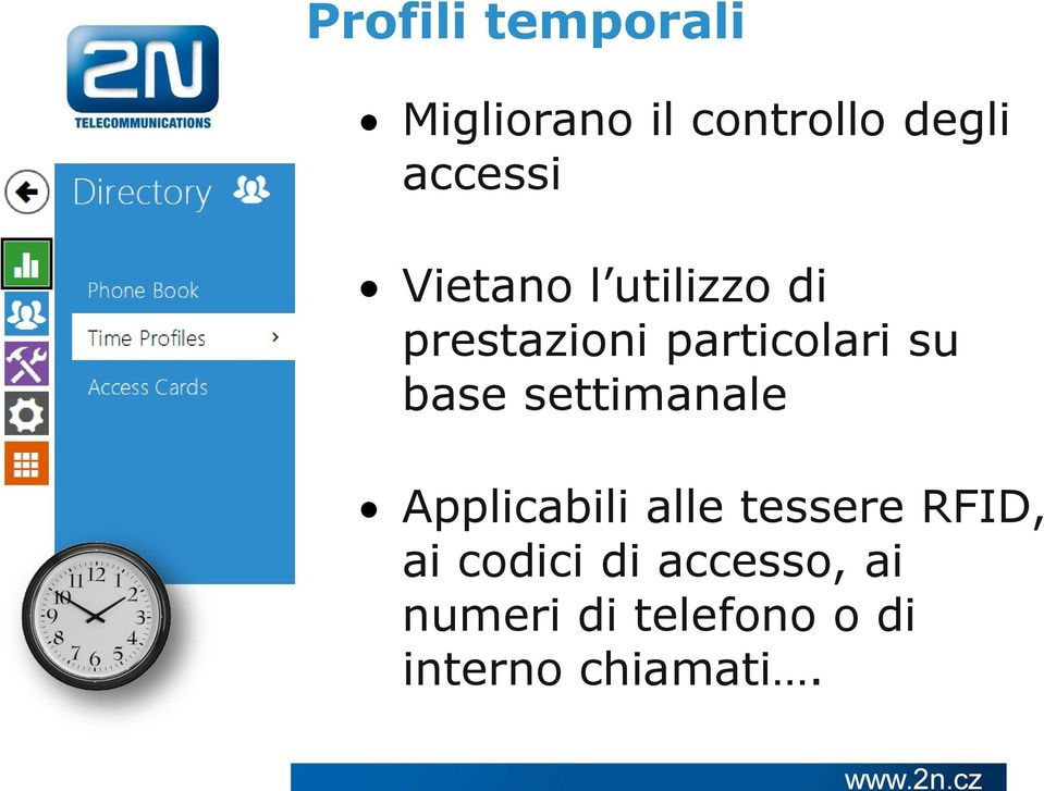 su base settimanale Applicabili alle tessere RFID, ai