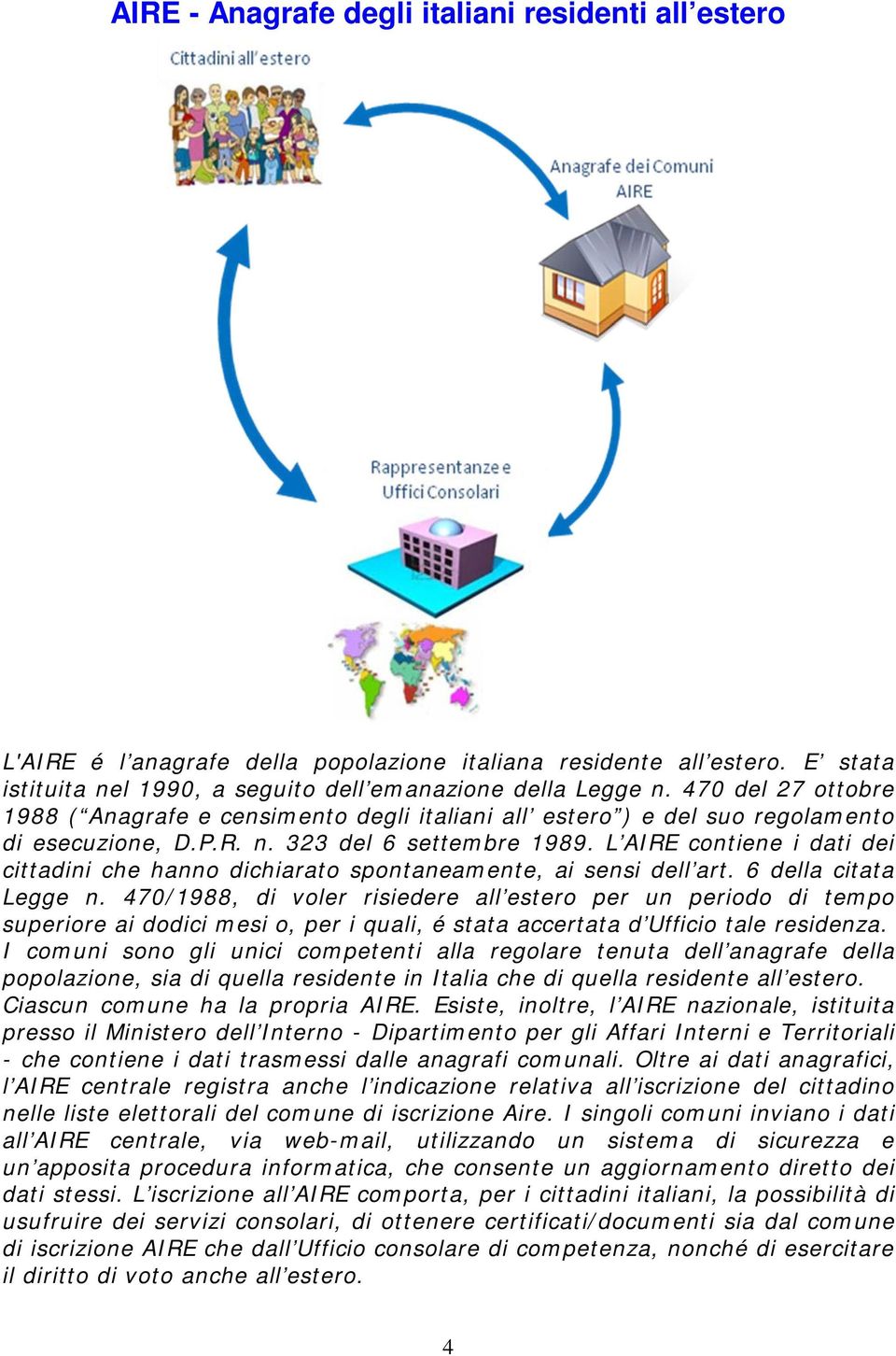 L AIRE contiene i dati dei cittadini che hanno dichiarato spontaneamente, ai sensi dell art. 6 della citata Legge n.