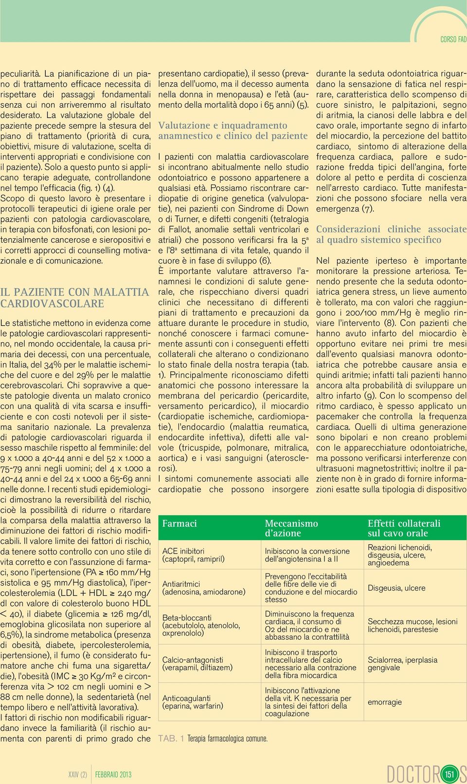 paziente). Solo a questo punto si applicano terapie adeguate, controllandone nel tempo l efficacia (fig. 1) (4).