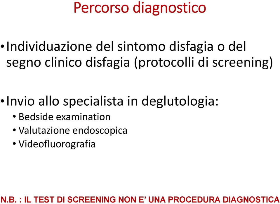deglutologia: Bedside examination Valutazione endoscopica