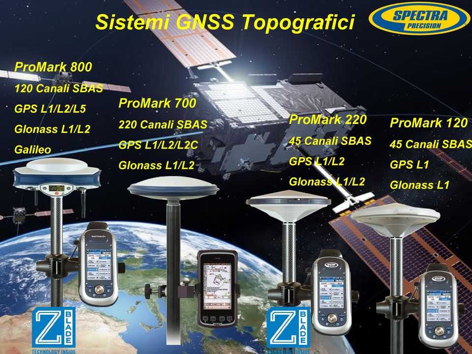 220 ProMark 120 Galileo GPS L1/L2/L2C 45 Canali SBAS 45
