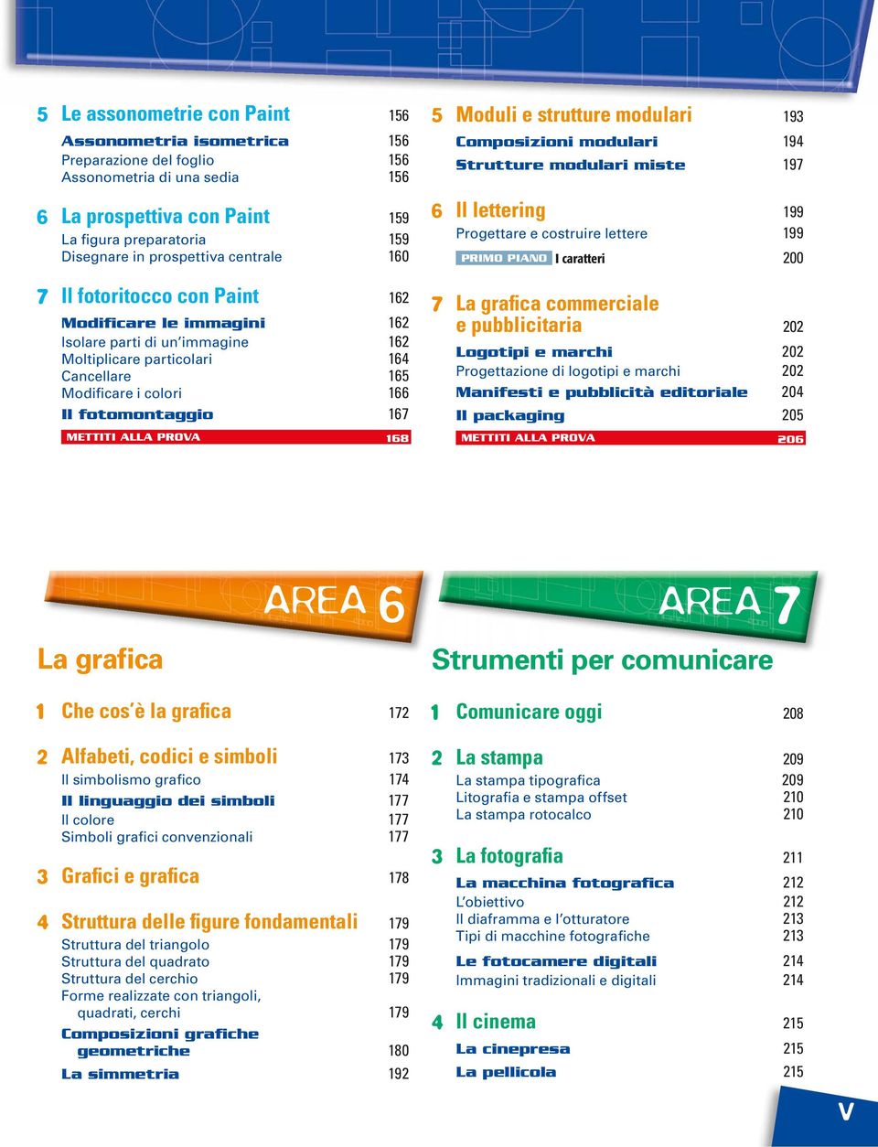 ALLA PRVA 168 5 Moduli e strutture modulari 193 Composiioni modulari 19 Strutture modulari miste 197 6 Il lettering 199 Progettare e costruire lettere 199 PRIM PIAN I caratteri 200 7 La grafica