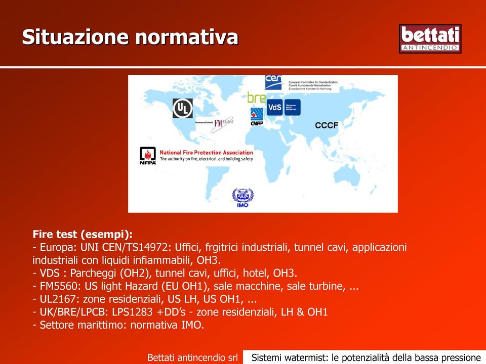 - VDS : Parcheggi (OH2), tunnel cavi, uffici, hotel, OH3.