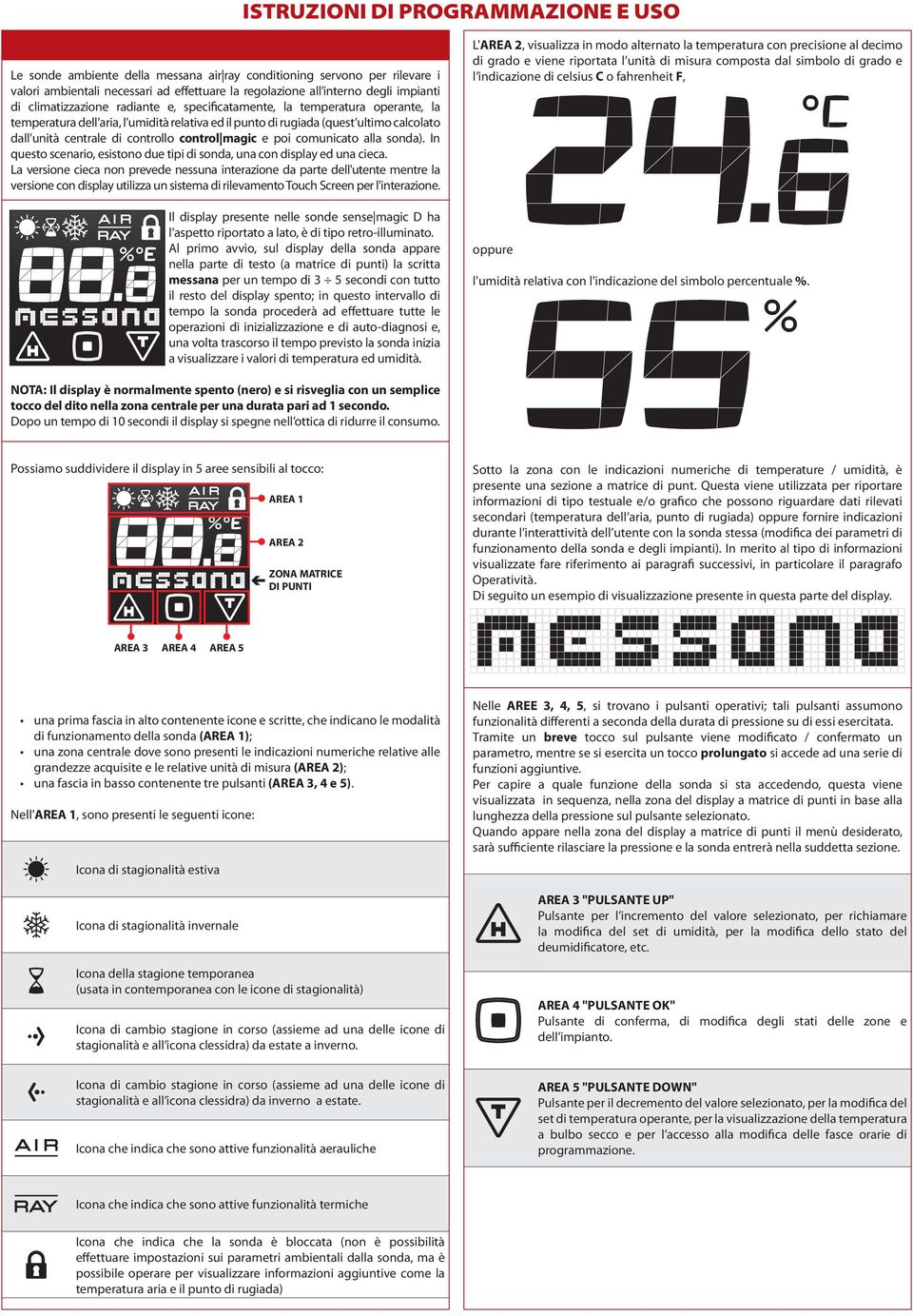 control e poi comunicato alla sonda). In questo scenario, esistono due tipi di sonda, una con display ed una cieca.