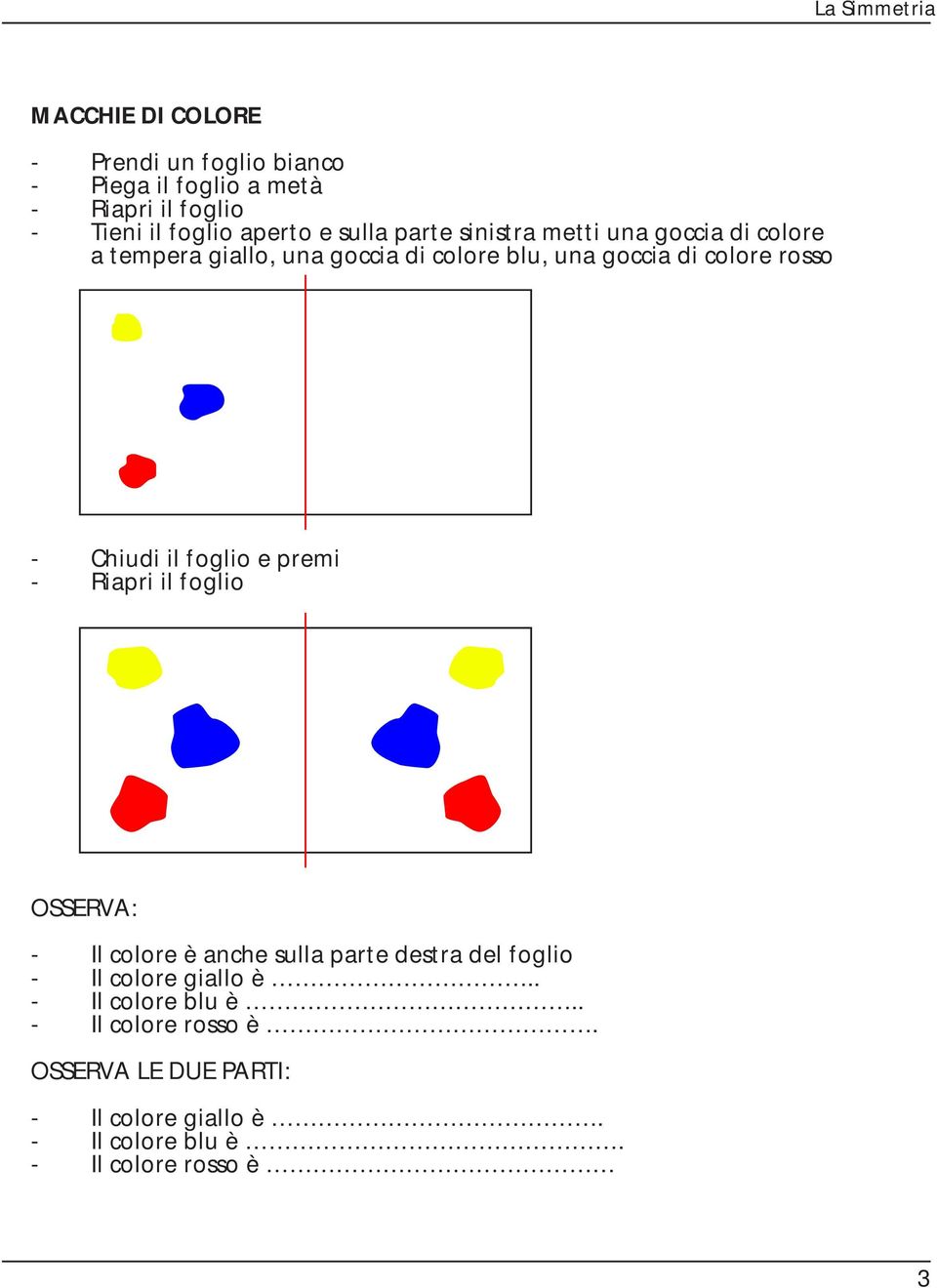 il foglio e premi - Riapri il foglio OSSERVA: - Il colore è anche sulla parte destra del foglio - Il colore giallo è.