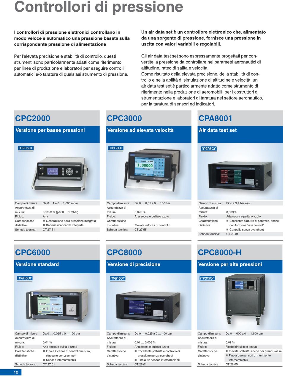 Per l'elevata precisione e stabilità di controllo, questi strumenti sono particolarmente adatti come riferimento per linee di produzione e laboratori per eseguire controlli automatici e/o tarature di