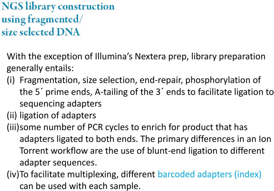 number of PCR cycles to enrich for product that has adapters ligated to both ends.