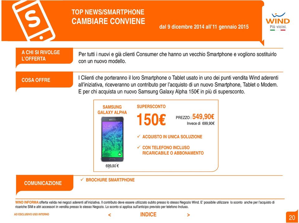 Modem. E per chi acquista un nuovo Samsung Galaxy Alpha 150 in più di supersconto.