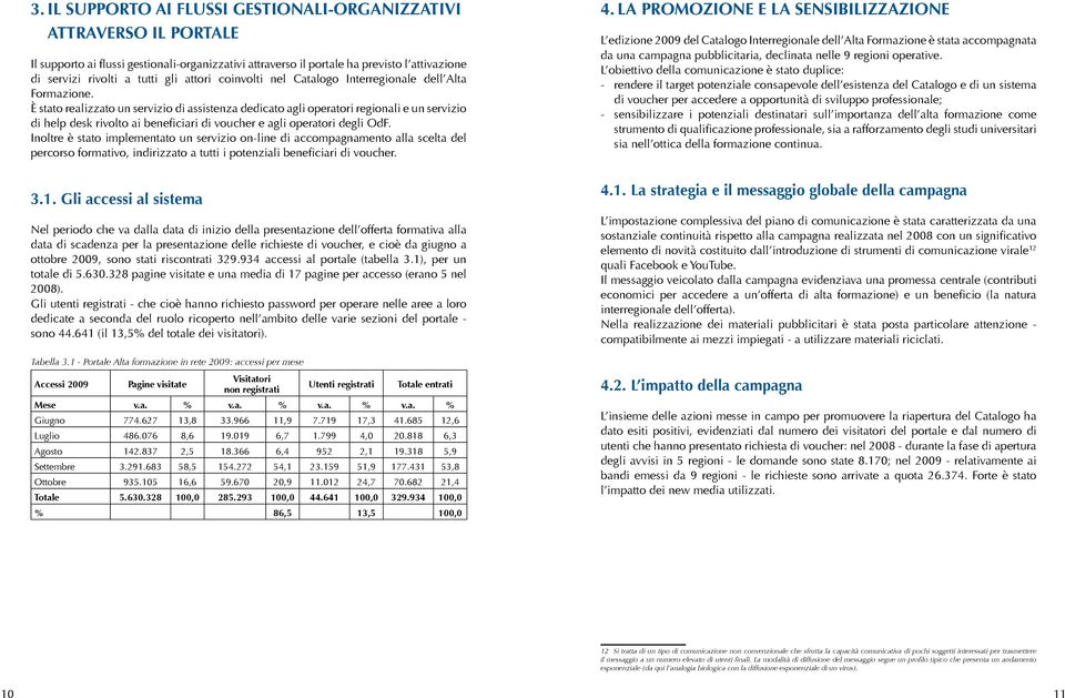 È stato realizzato un servizio di assistenza dedicato agli operatori regionali e un servizio di help desk rivolto ai beneficiari di voucher e agli operatori degli OdF.