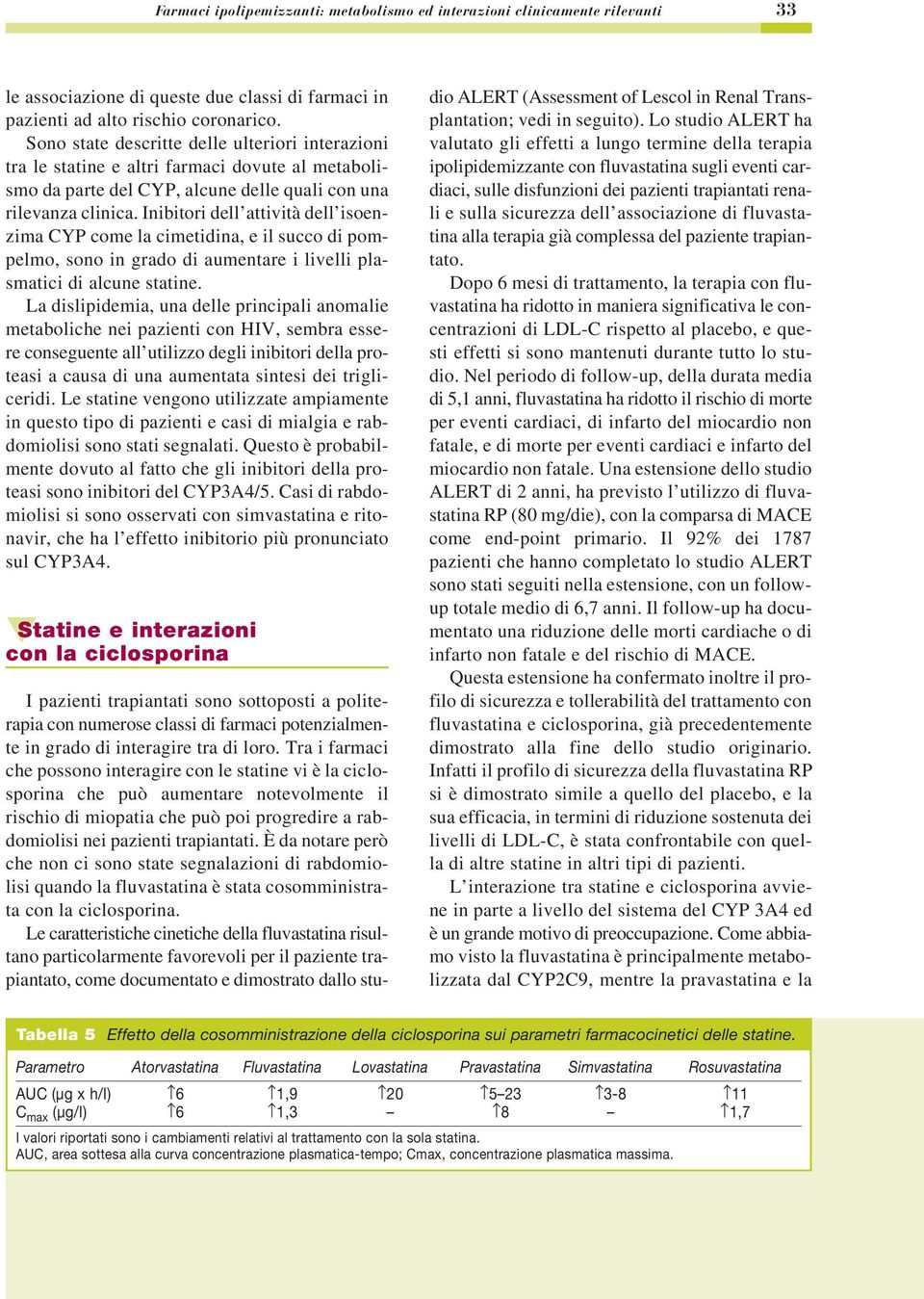 Inibitori dell attività dell isoenzima CYP come la cimetidina, e il succo di pompelmo, sono in grado di aumentare i livelli plasmatici di alcune statine.