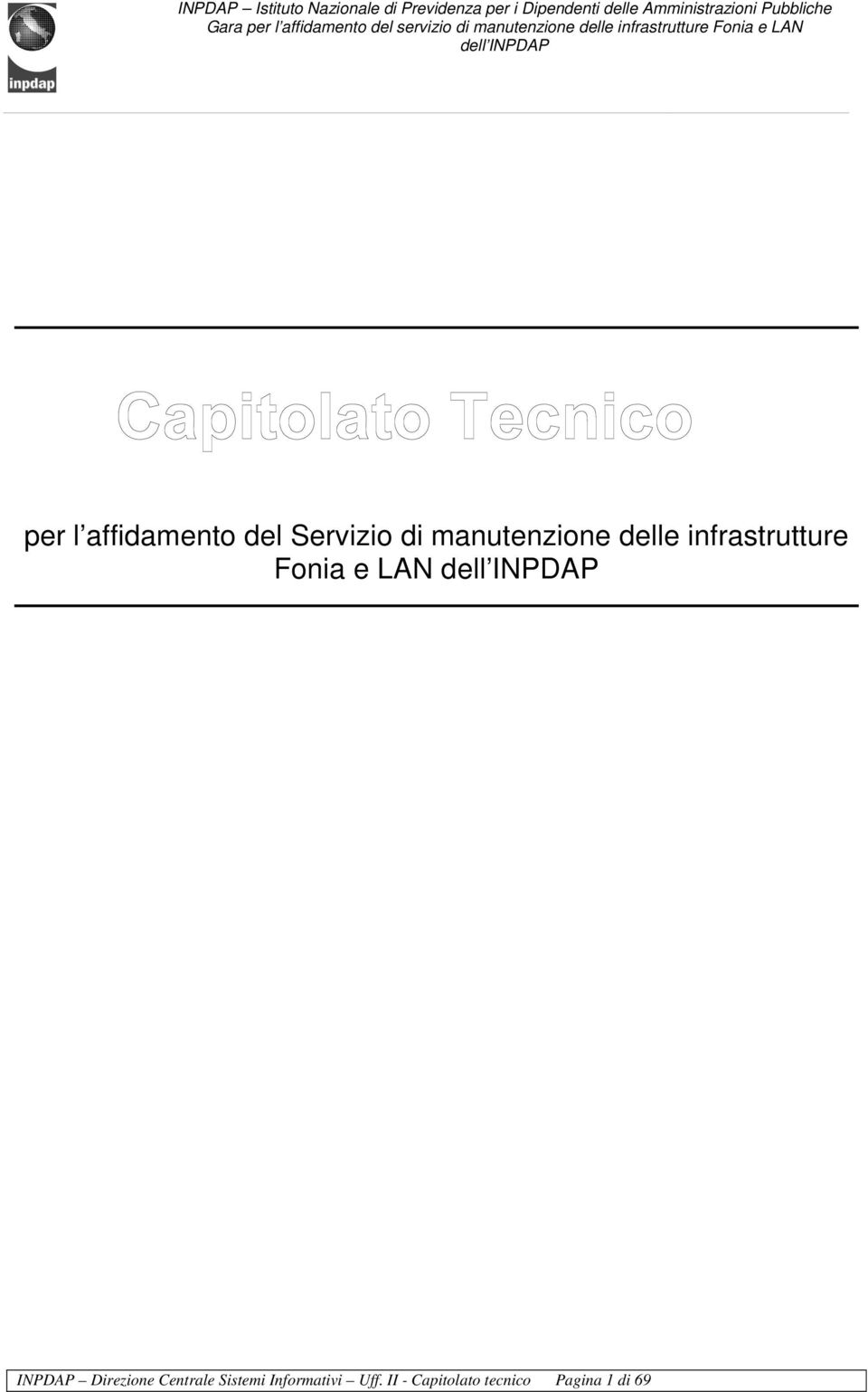 LAN INPDAP Direzione Centrale Sistemi