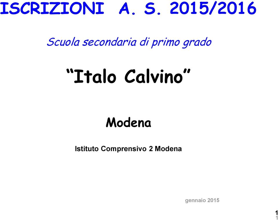 primo grado Italo Calvino
