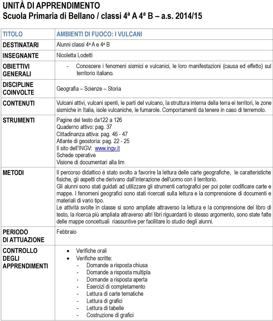 Comportamenti da tenere in caso di terremoto. STRUMENTI Pagine del testo da122 a 126 Quaderno attivo: pag. 37 Cittadinanza attiva: pag. 46-47 Atlante di geostoria: pag. 22-25 Il sito dell INGV: www.