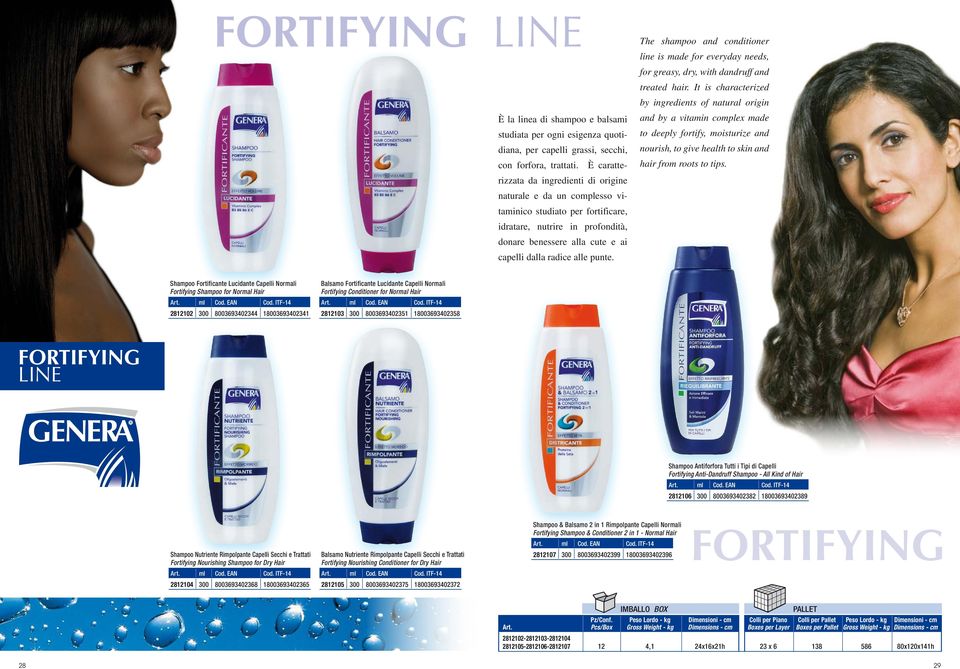 punte. The shampoo and conditioner line is made for everyday needs, for greasy, dry, with dandruff and treated hair.