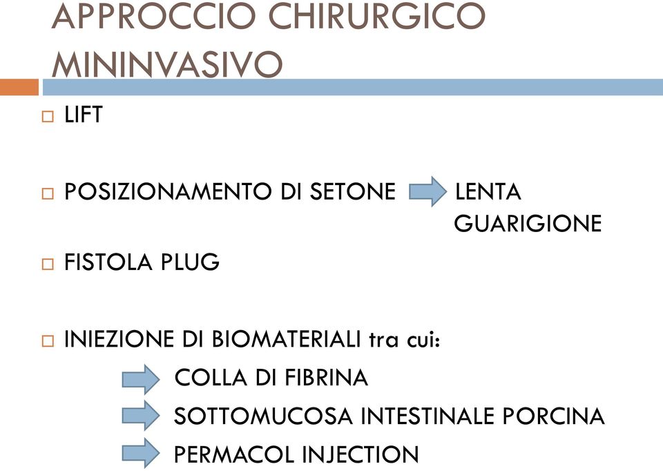 GUARIGIONE INIEZIONE DI BIOMATERIALI tra cui: