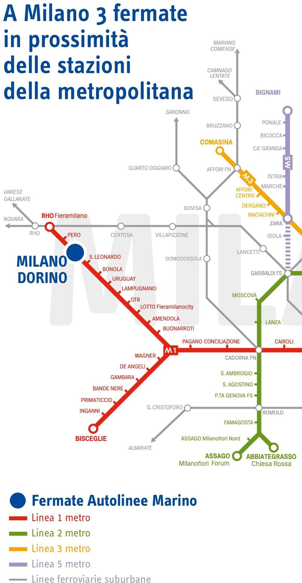 Fermate Autolinee Marino Linea 1 metro Linea 2