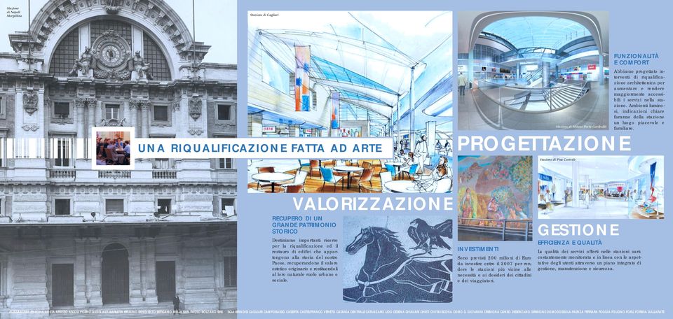 UNA RIQUALIFICAZIONE FATTA AD ARTE PROGETTAZIONE Stazione di Pisa Centrale VALORIZZAZIONE RECUPERO DI UN GRANDE PATRIMONIO STORICO Destiniamo importanti risorse per la riqualificazione ed il restauro