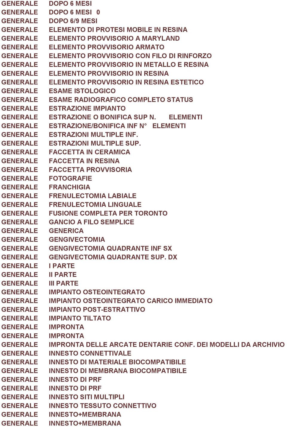 ELEMENTI ESTRAZIONE/BONIFICA INF N ELEMENTI ESTRAZIONI MULTIPLE INF. ESTRAZIONI MULTIPLE SUP.