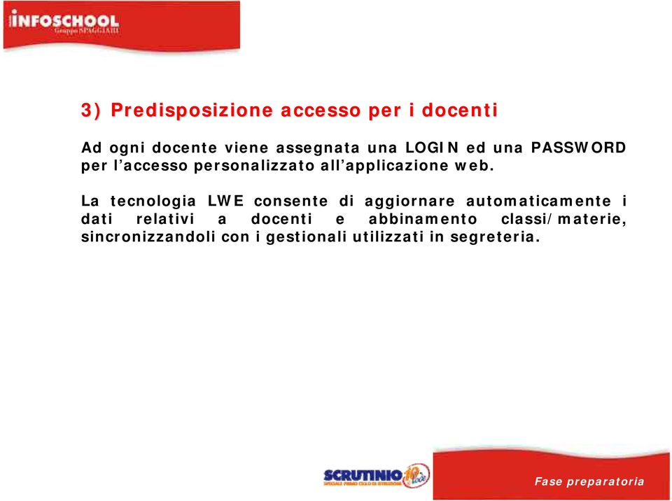 La tecnologia LWE consente di aggiornare automaticamente i dati relativi a docenti e