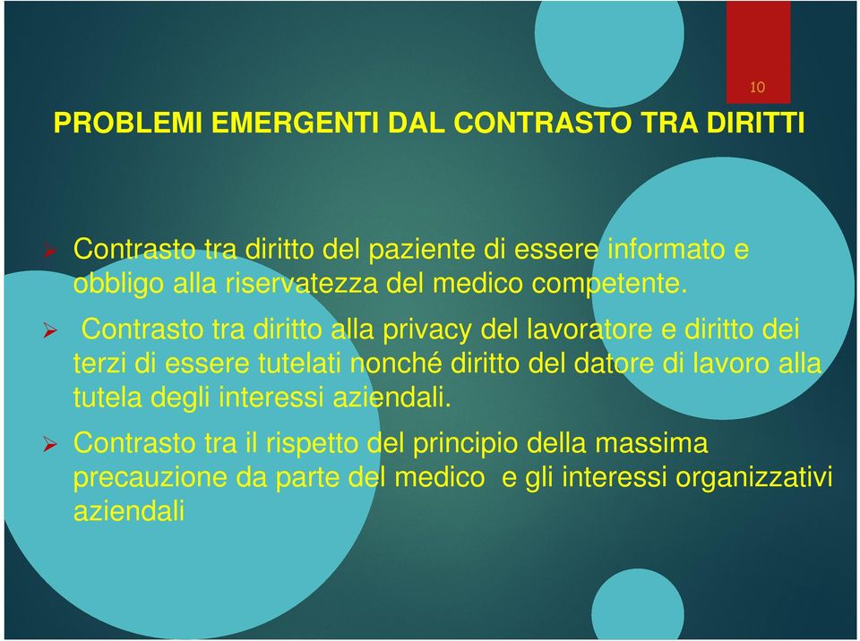 Contrasto tra diritto alla privacy del lavoratore e diritto dei terzi di essere tutelati nonché diritto del