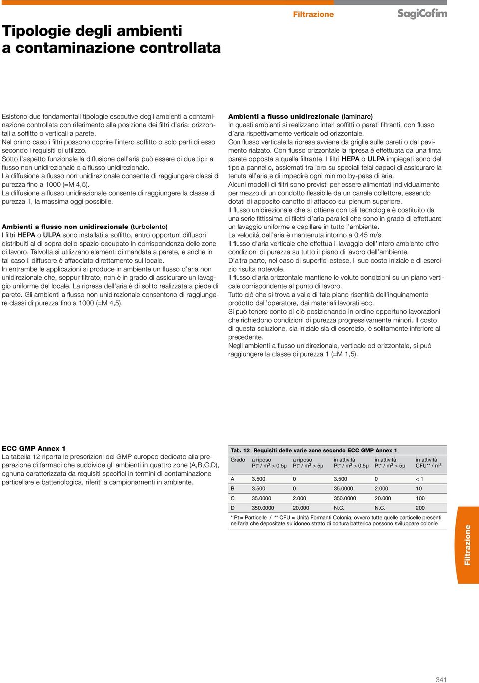 Sotto l aspetto funzionale la diffusione dell aria può essere di due tipi: a fl usso non unidirezionale o a fl usso unidirezionale.