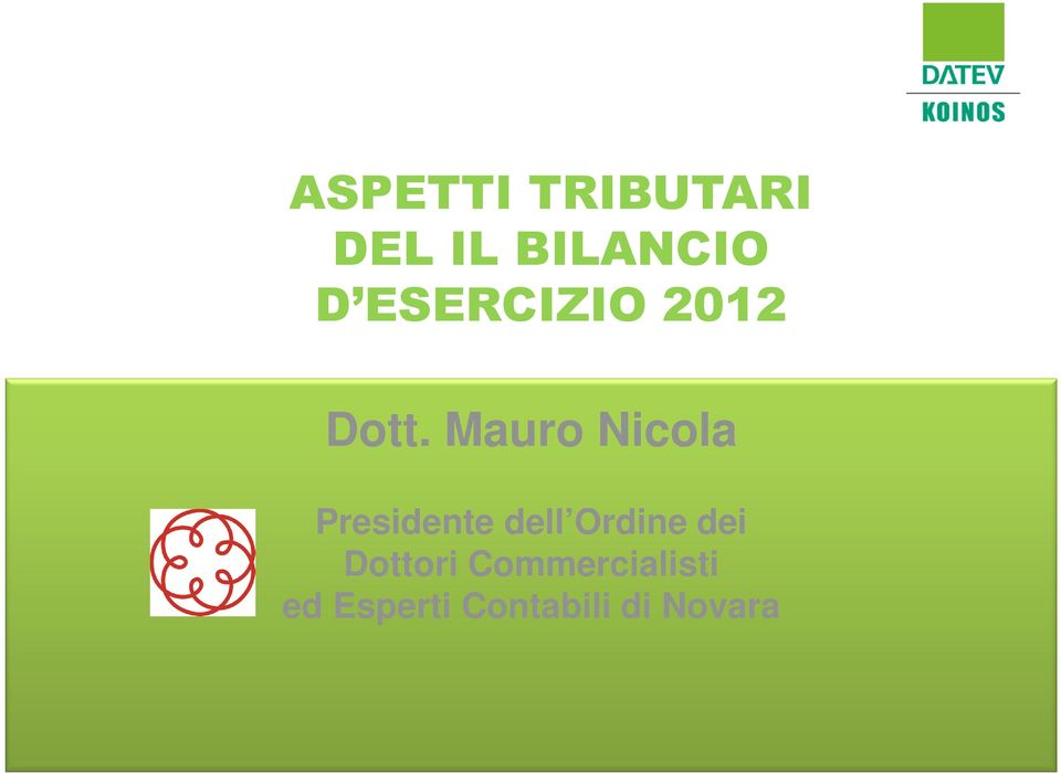 Mauro Nicola Presidente dell Ordine