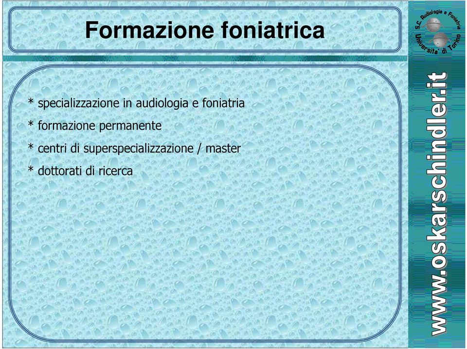 foniatria * formazione permanente *