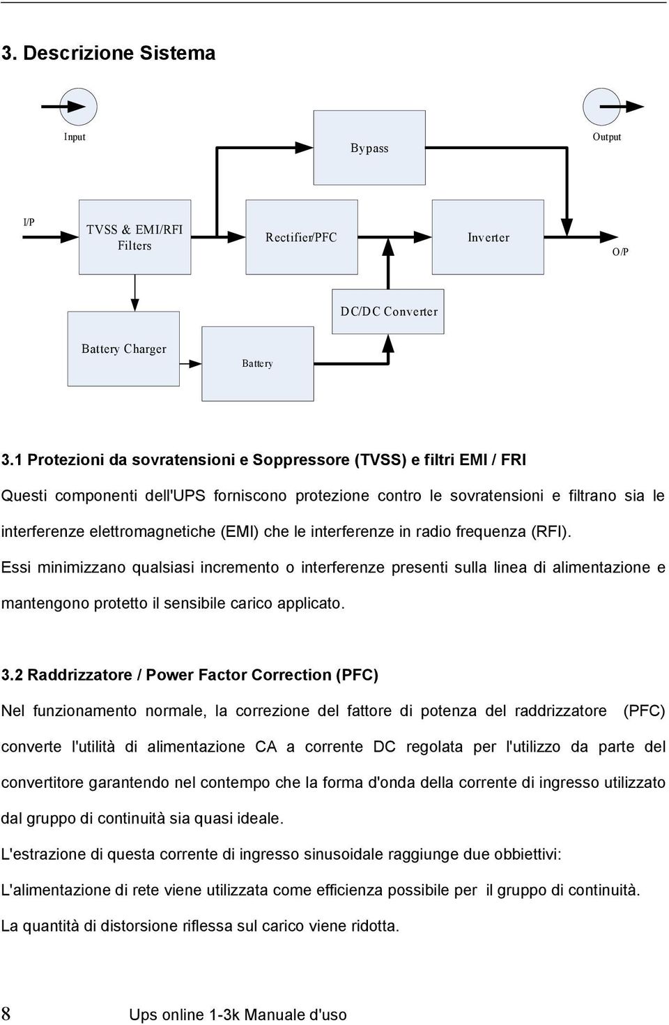 che le interferenze in radio frequenza (RFI). Essi minimizzano qualsiasi incremento o interferenze presenti sulla linea di alimentazione e mantengono protetto il sensibile carico applicato. 3.