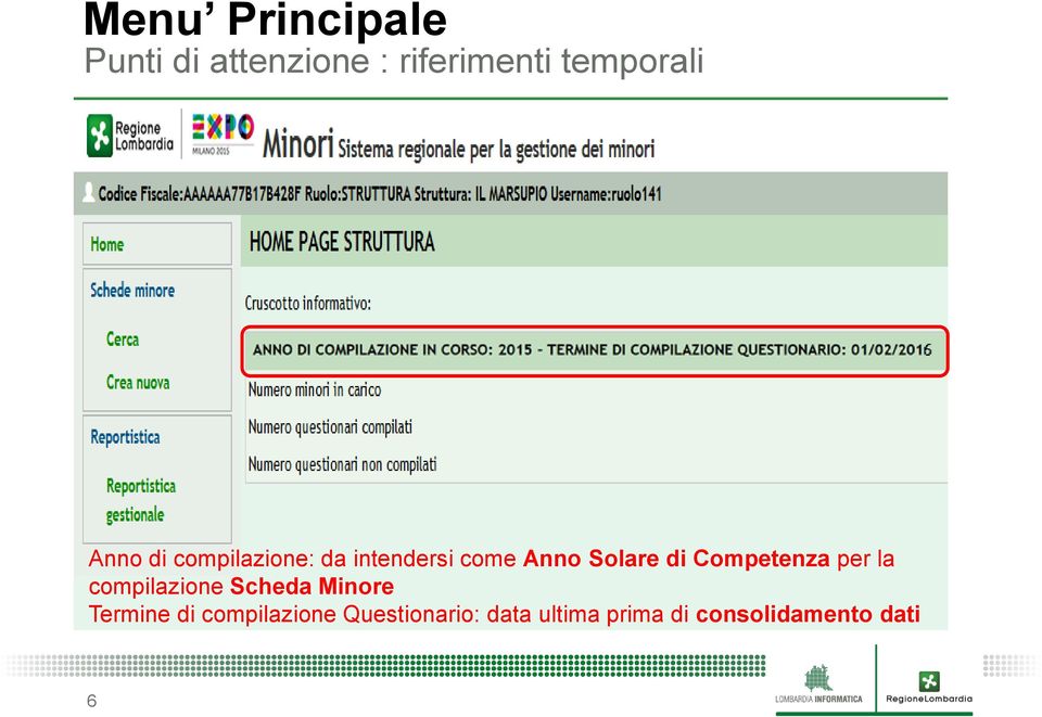 Competenza per la compilazione Scheda Minore Termine di