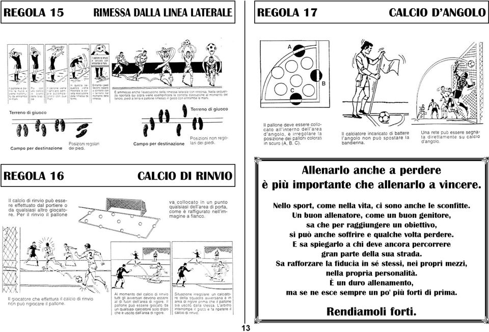 Un buon allenatore, come un buon genitore, sa che per raggiungere un obiettivo, si può anche soffrire e qualche volta perdere.