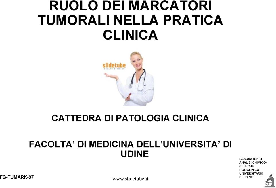 DI PATOLOGIA CLINICA FACOLTA DI