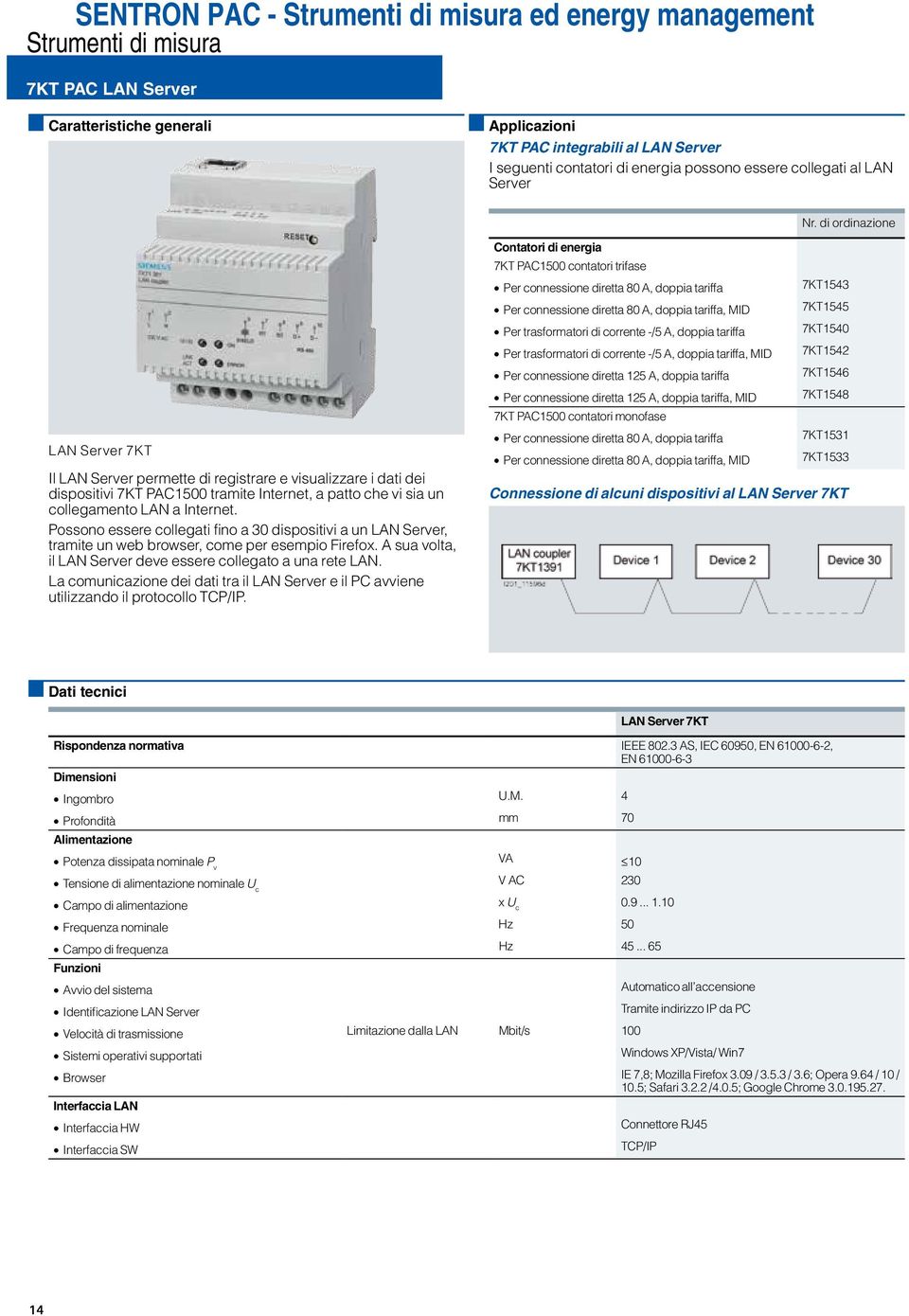 Possono essere collegati fino a 30 dispositivi a un LAN Server, tramite un web browser, come per esempio Firefox. A sua volta, il LAN Server deve essere collegato a una rete LAN.