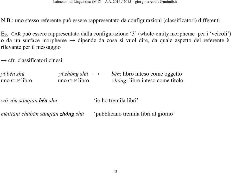 dire, da quale aspetto del referente è rilevante per il messaggio cfr.