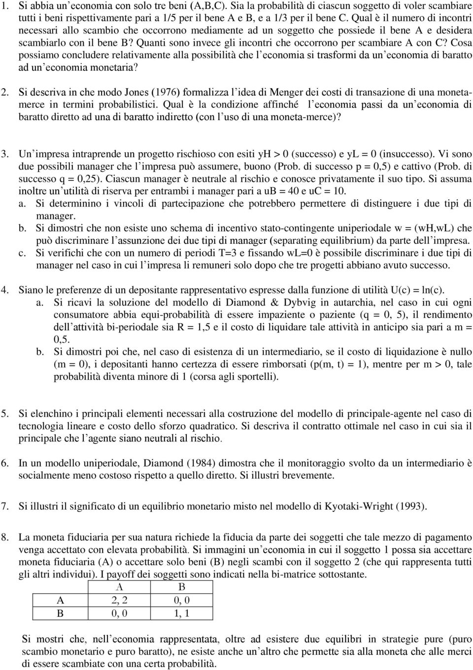 Quanti sono invece gli incontri che occorrono per scambiare A con C?