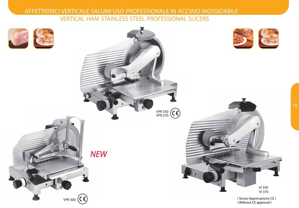 PROFESSIONAL SLICERS VPR 350 VPR 370 18 NEW VPR 300