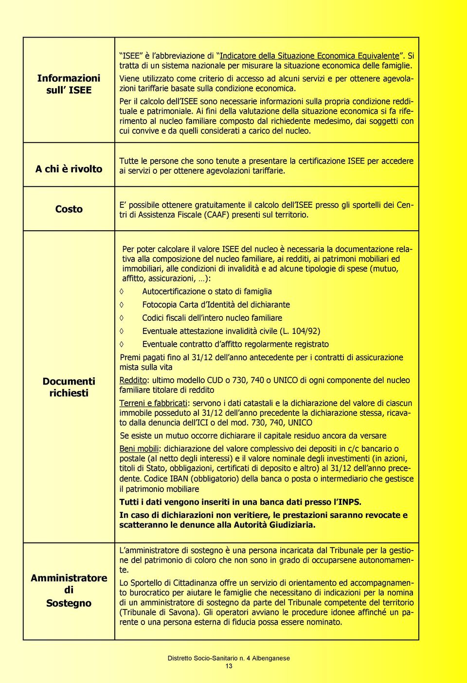 Per il calcolo dell ISEE sono necessarie informazioni sulla propria condizione reddituale e patrimoniale.