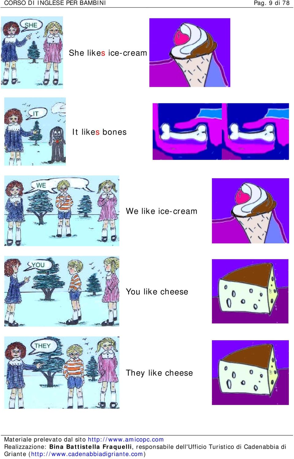 ice-cream It likes bones We