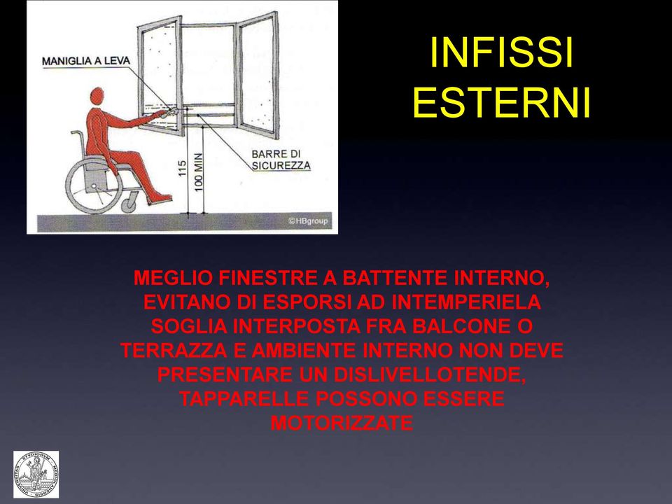 FRA BALCONE O TERRAZZA E AMBIENTE INTERNO NON DEVE