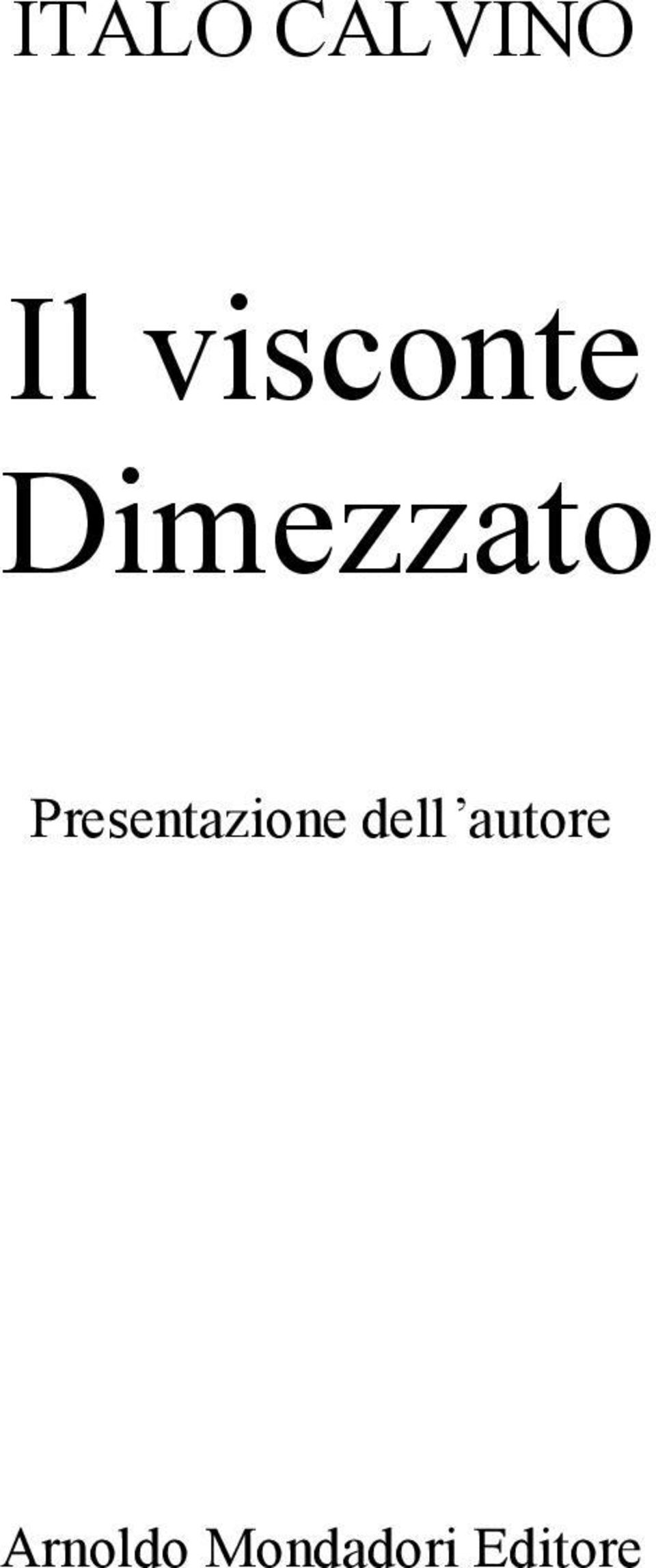 Presentazione dell