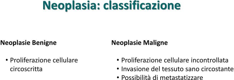 Maligne Proliferazione cellulare incontrollata