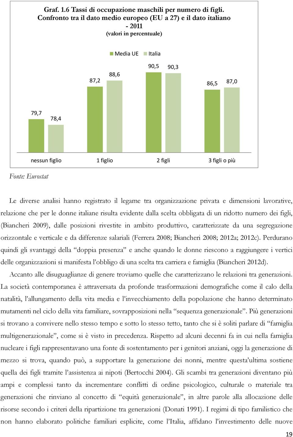 figli o più Le diverse analisi hanno registrato il legame tra organizzazione privata e dimensioni lavorative, relazione che per le donne italiane risulta evidente dalla scelta obbligata di un ridotto