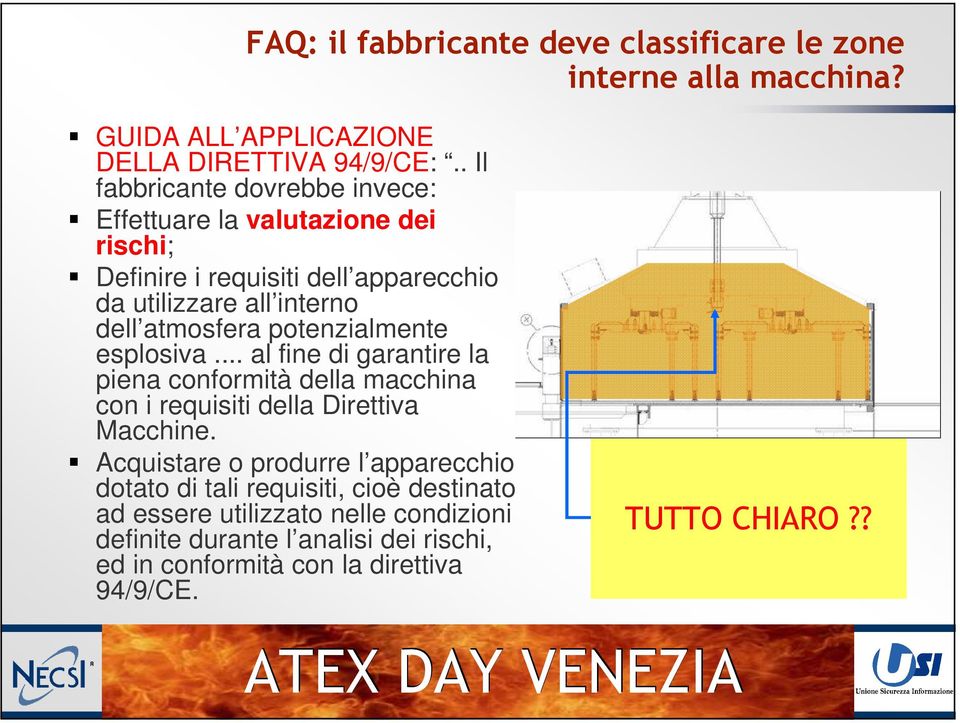 potenzialmente esplosiva... al fine di garantire la piena conformità della macchina con i requisiti della Direttiva Macchine.