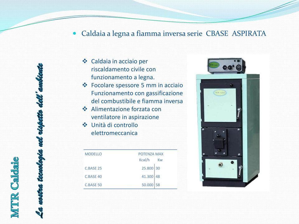 Focolare spessore 5 mm in acciaio Funzionamento con gassificazione del combustibile e fiamma inversa