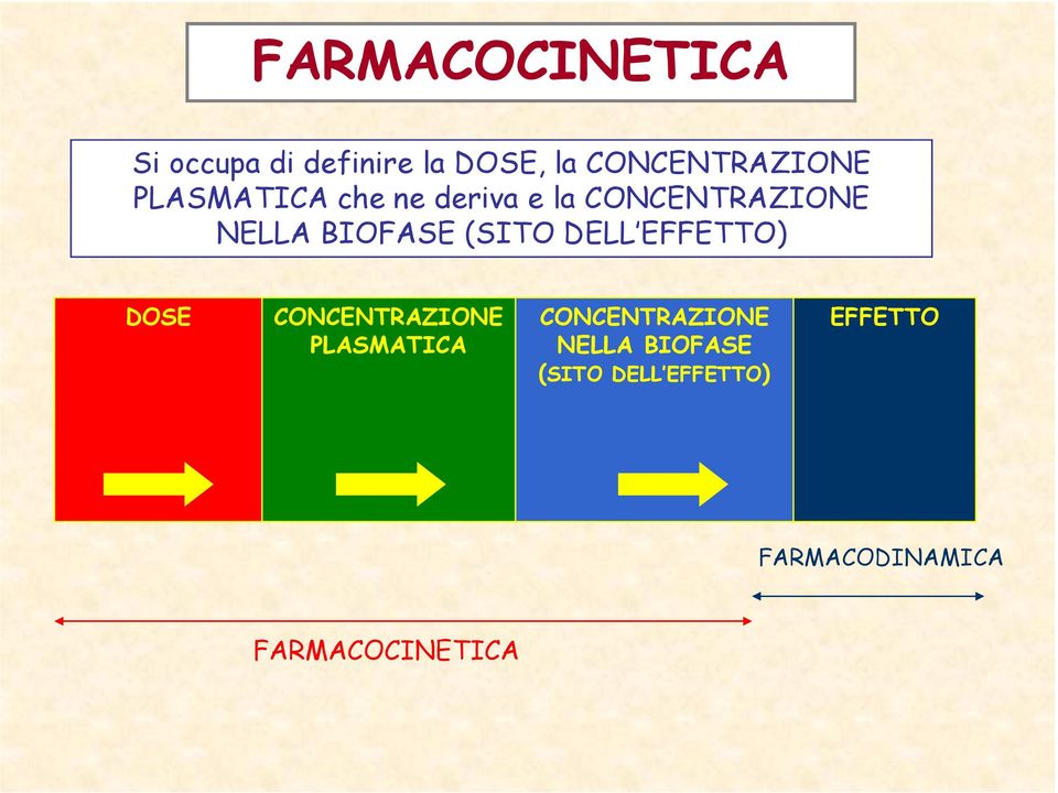 DELL EFFETTO) DOSE CONCENTRAZIONE PLASMATICA CONCENTRAZIONE NELLA