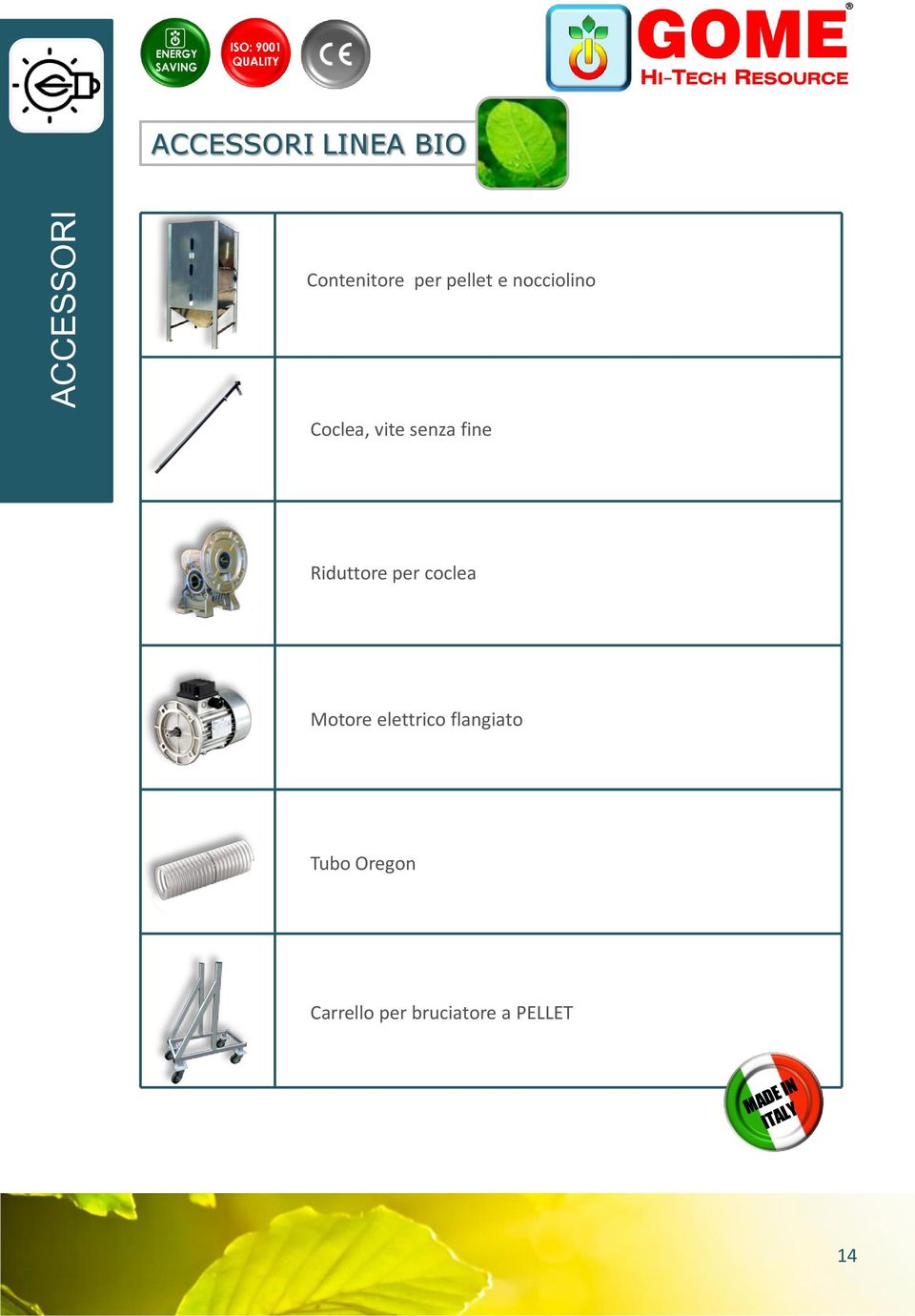 Riduttore per coclea Motore elettrico